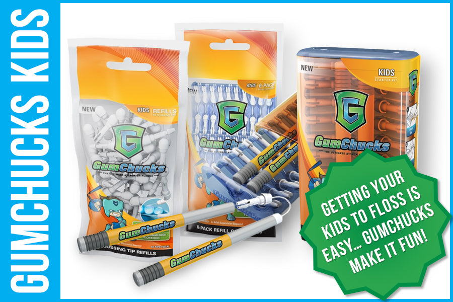 Gumchucks Kids Dental Flossing Kits and Refills